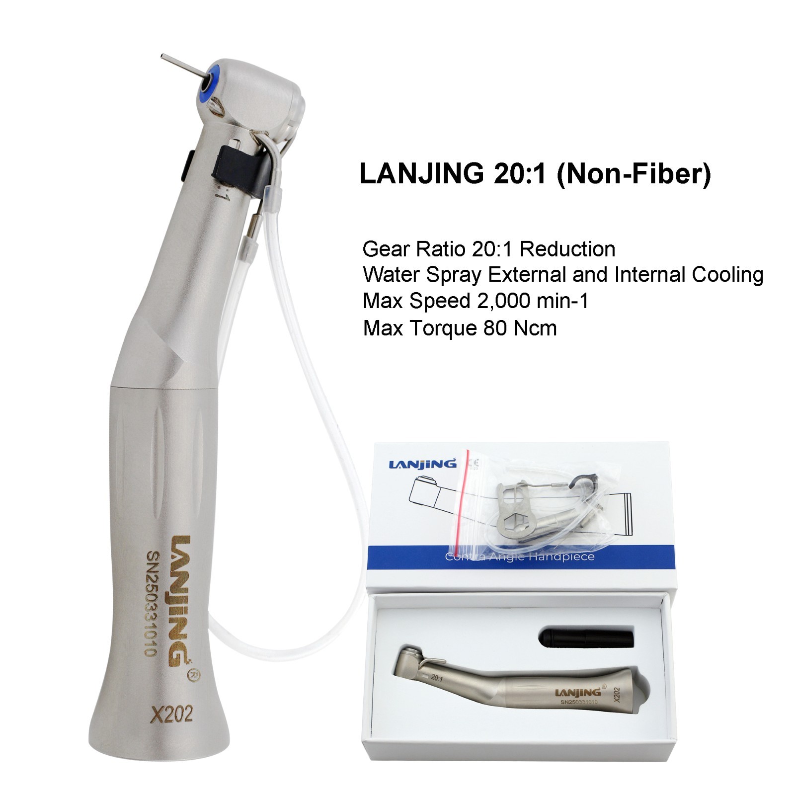 COXO Dental 20:1 Implant Contra Angle Surgical Handpiece Straight 1:1 1:2 20° 2S