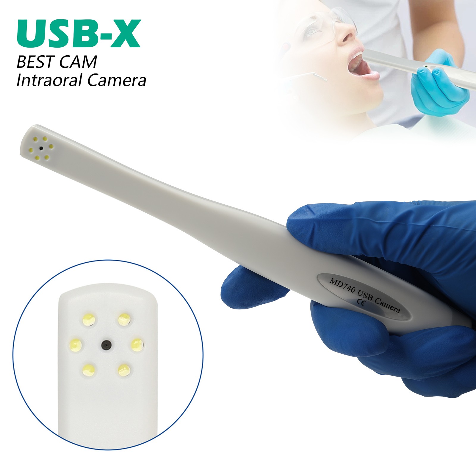 Intraoral Intra Oral Dental Camera IMAGE IMAGING SYSTEM 1/4″ Sony USB 2.0 MD740