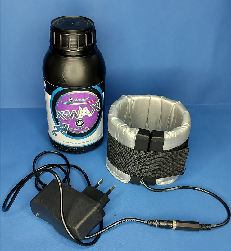 Flexible wax bluecast resin Heater.