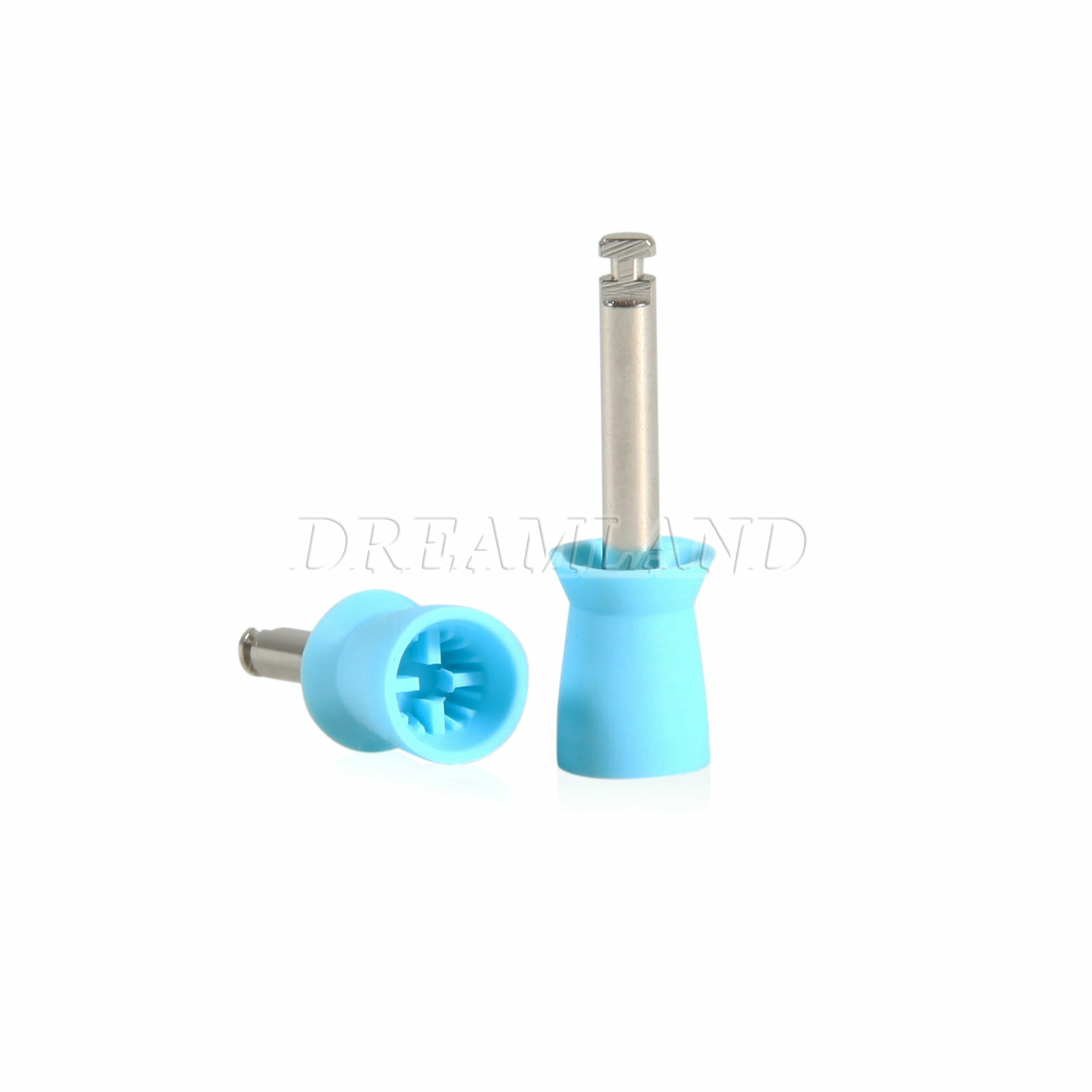 100 Pcs Dental Rubber Prophy Teeth Polish Polishing Cups Latch Blue Firm us”