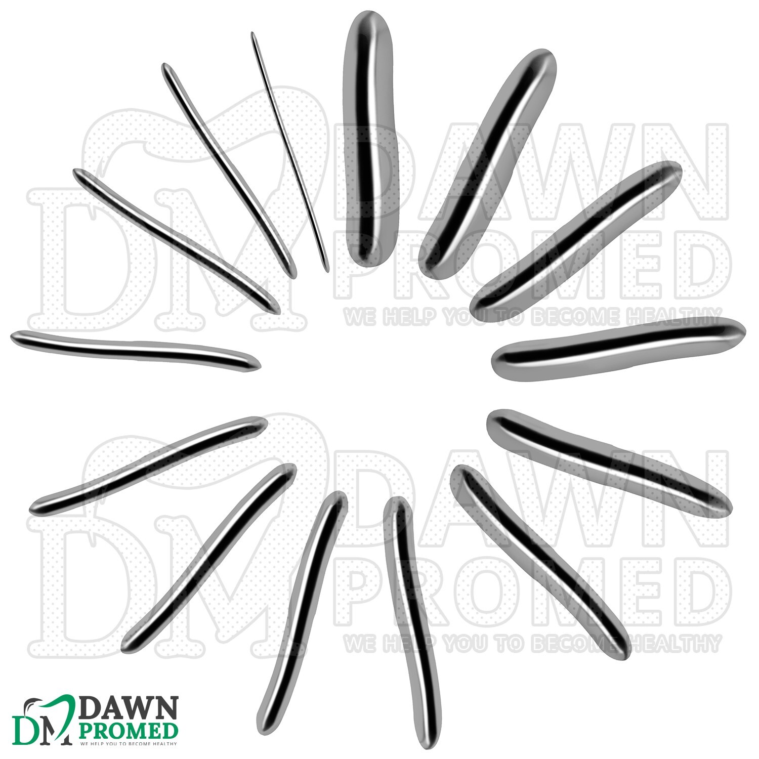 14 Pcs Hegar Uterine Dilator Set Double Ended OB/GYN Instruments German Grade