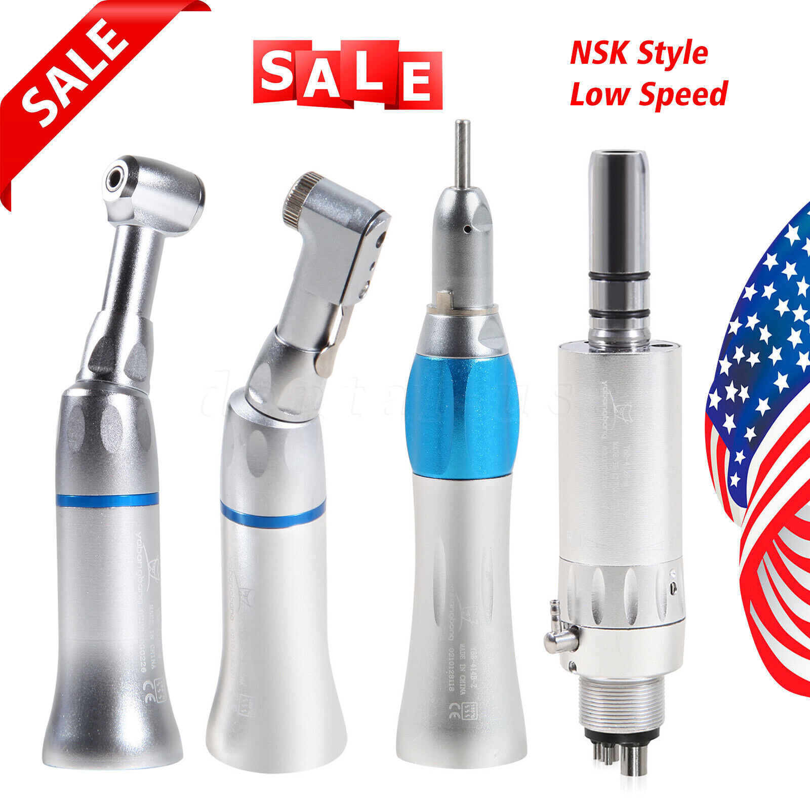 NSK Style Dental Slow Low Speed Handpiece Straight Contra Angle Air Motor 2/4H Y