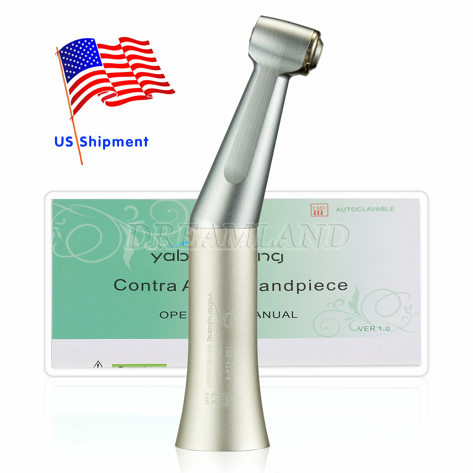 NSK Style Dental Low Speed Handpiece Straight/Contra Angle/Air Motor Kit 2/4Hole