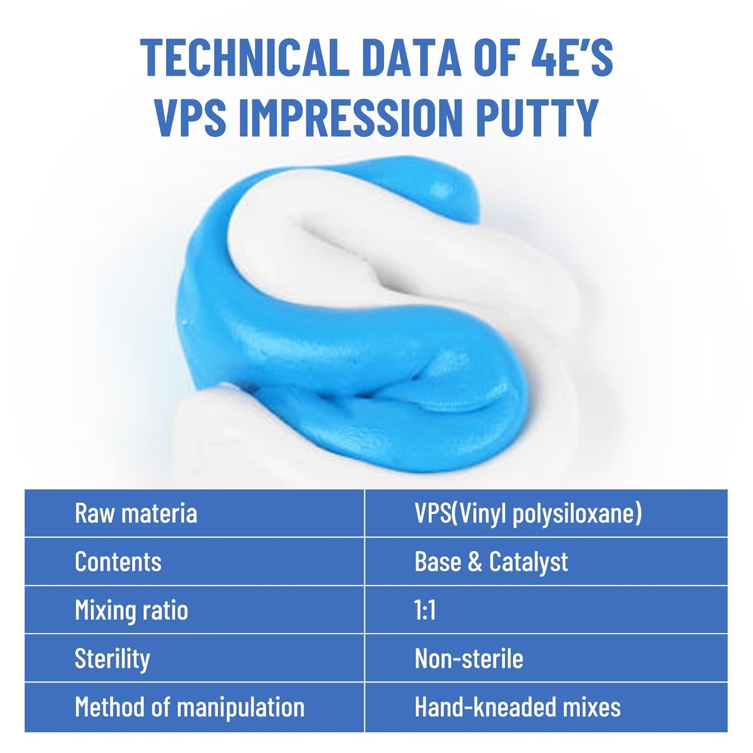 Dental Impression Material Dental Putty Fast VPS PVS (6*Base & 6*Catalyst) New