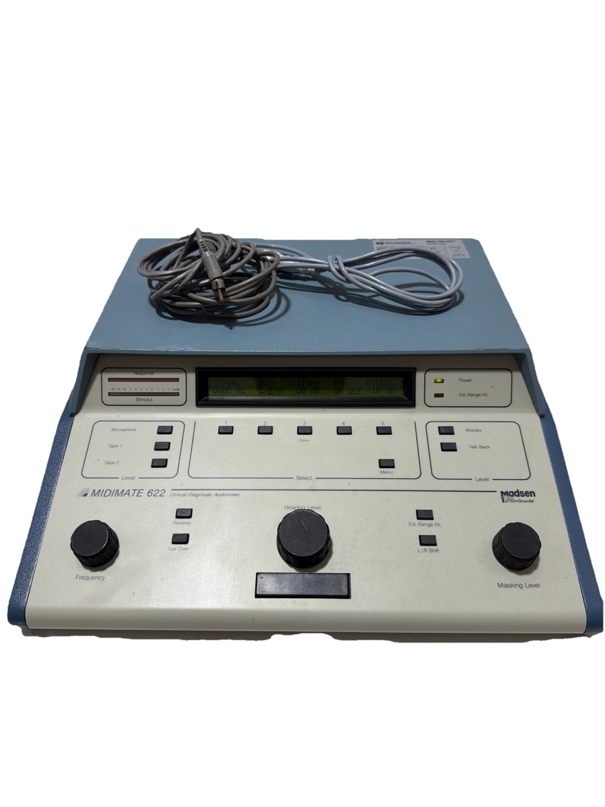Madsen Midimate 622 Clinical/ Diagnostic Audiometer With Cords MM622