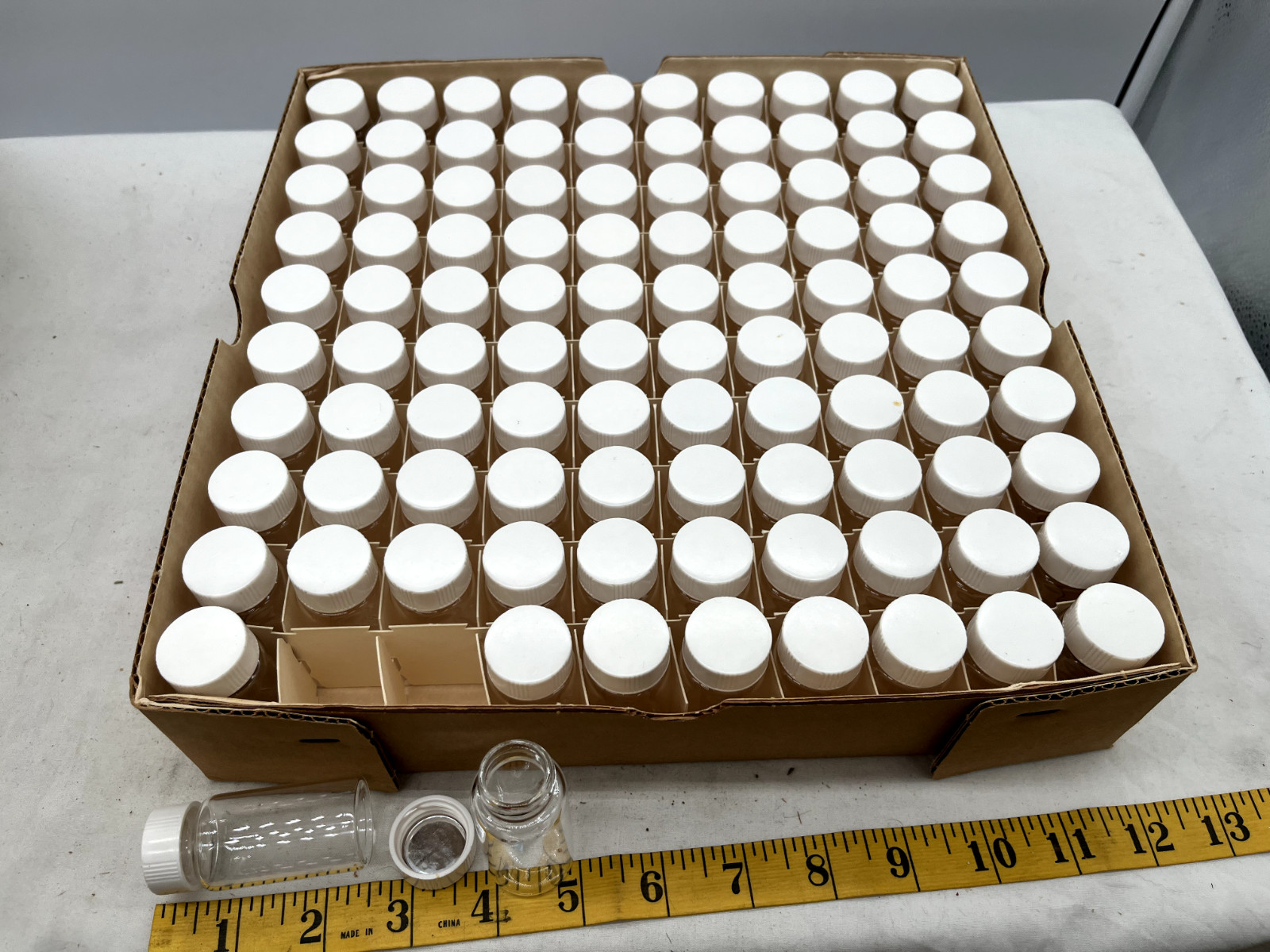 vintage wheaton scintillation vials glass jar art deco screw top lot of 10