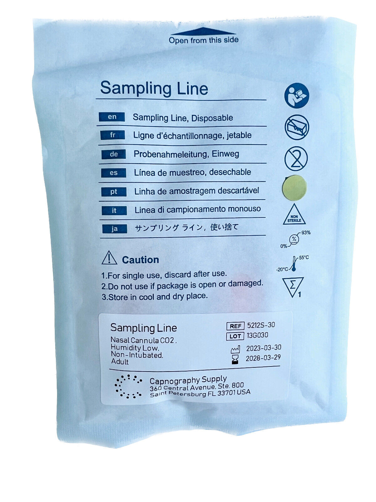 Nasal NIV Line CO2 Sampling Cannula for Oridion Microstream Advance 008174 Adult