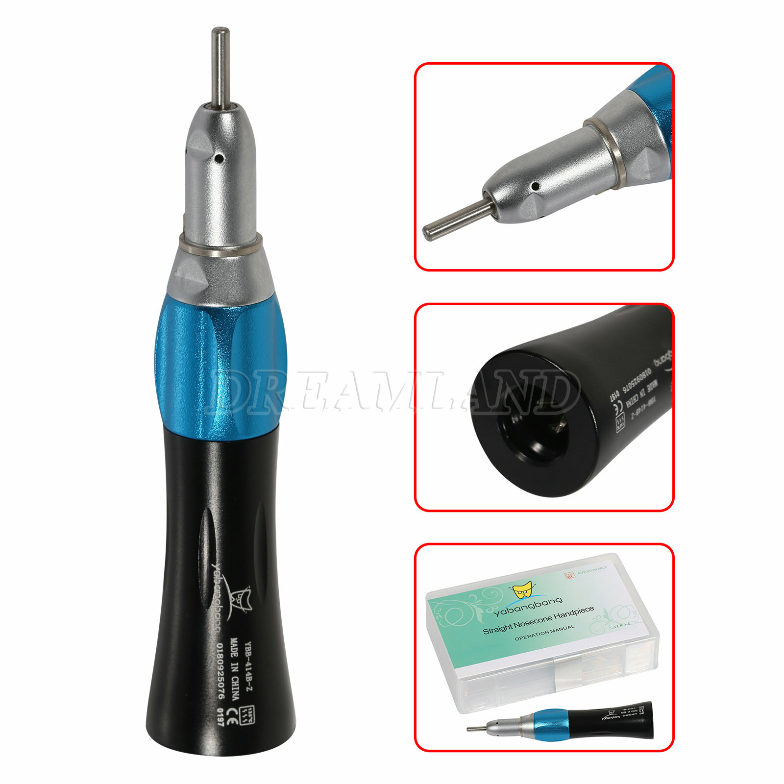 For NSK Dental slow low speed handpiece straight NoseCone 1:1 HP E-Type 4 Colors