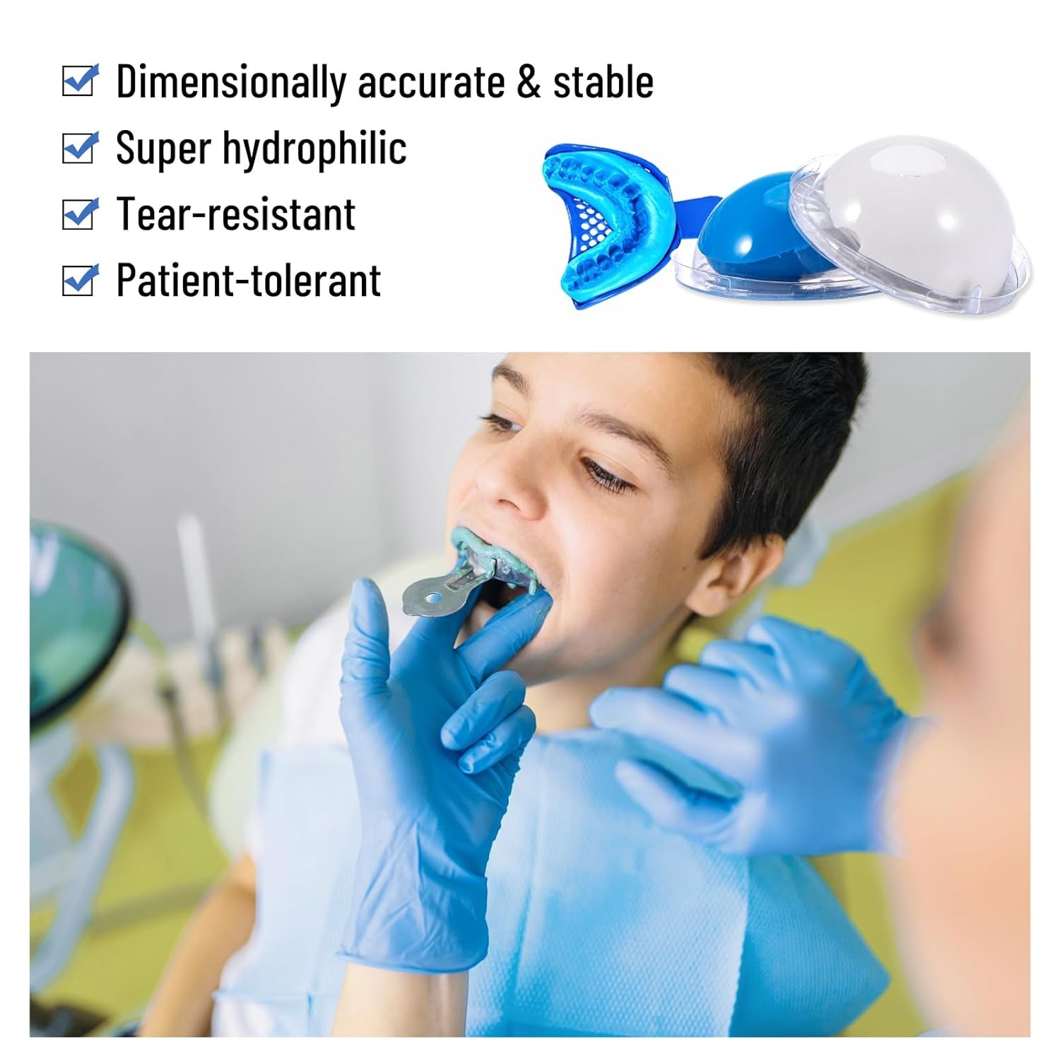 Dental Impression Material Dental Putty Fast VPS PVS (6*Base & 6*Catalyst) New