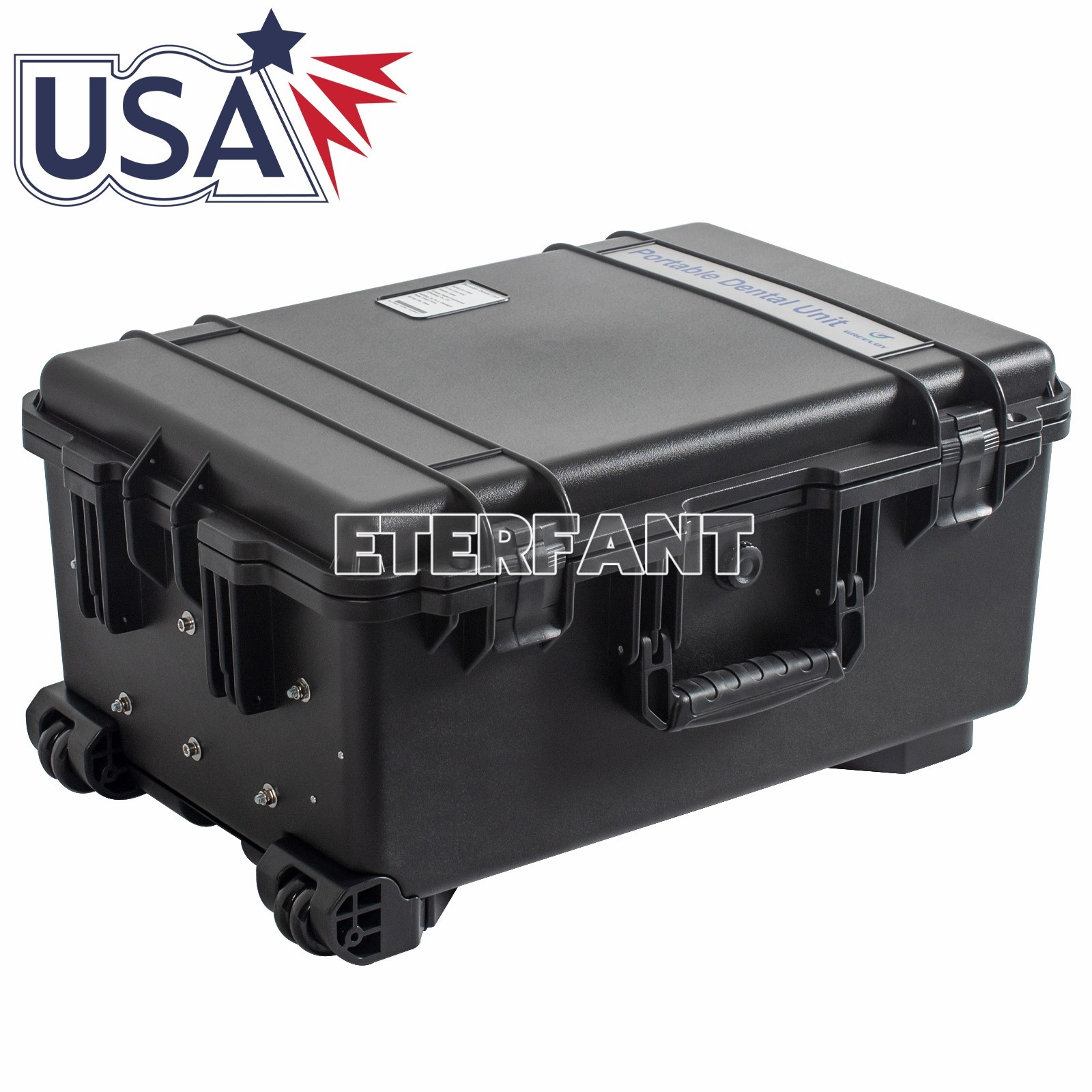 Dental Delivery Unit System with Air Compressor 4 Holes/Portable Suction Cart