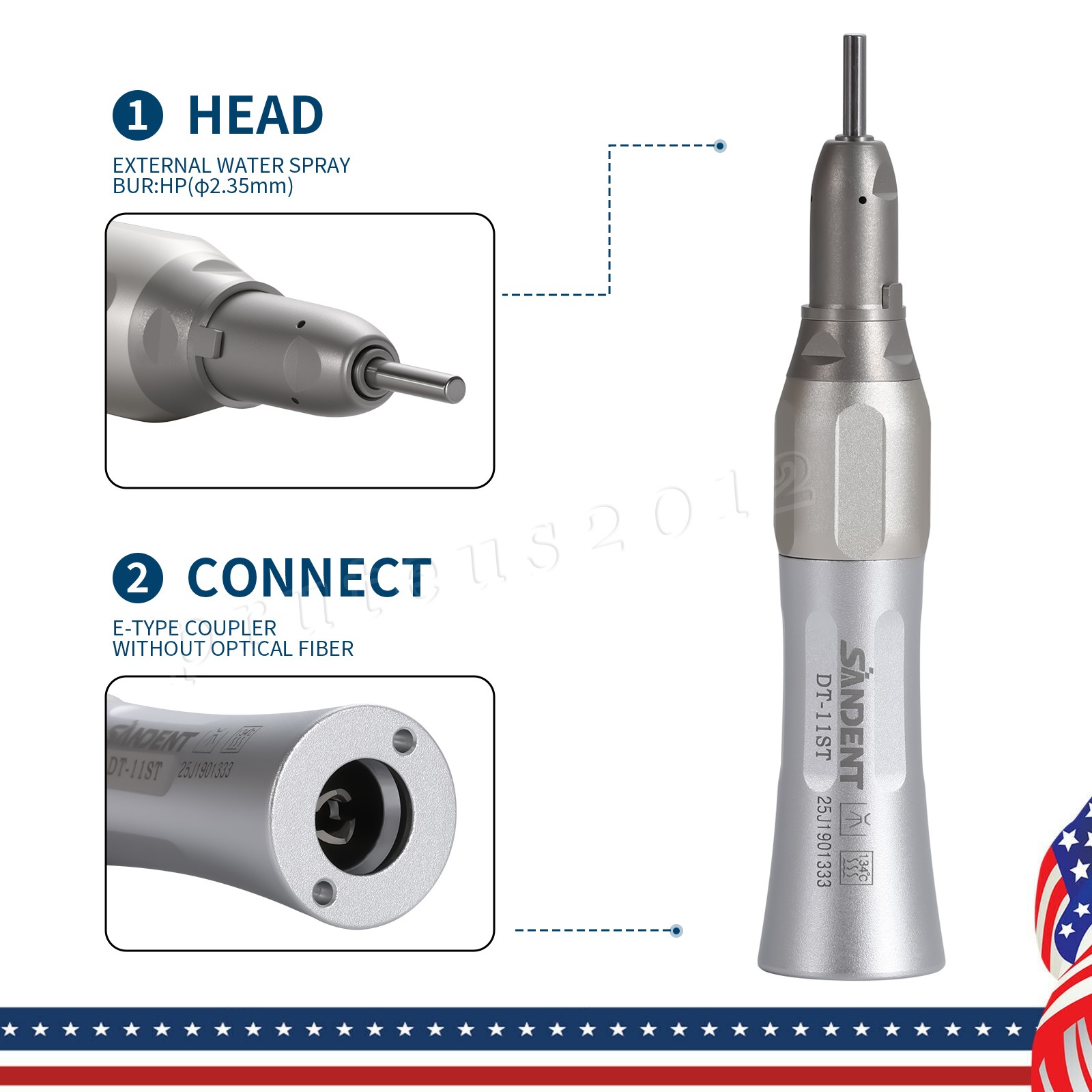 Dental Ring LED Integrate E-generator High &Low Speed Handpiece 2 Holes Turbine