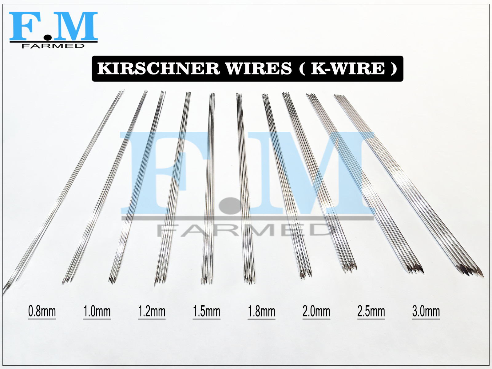K-Wires Kirschner Wires Orthopedic Surgical Bone Pins Steinmann Pins 200 PCs Set