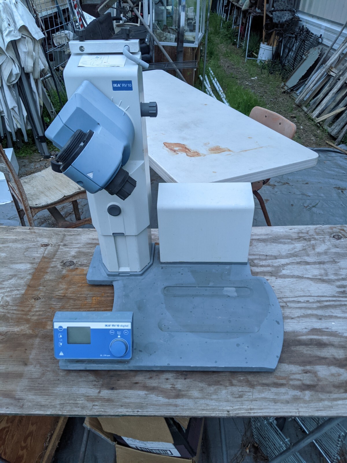 IKA RV 10 Digital V Rotary Evaporator no glass or bath, Motors Run, LCD problem