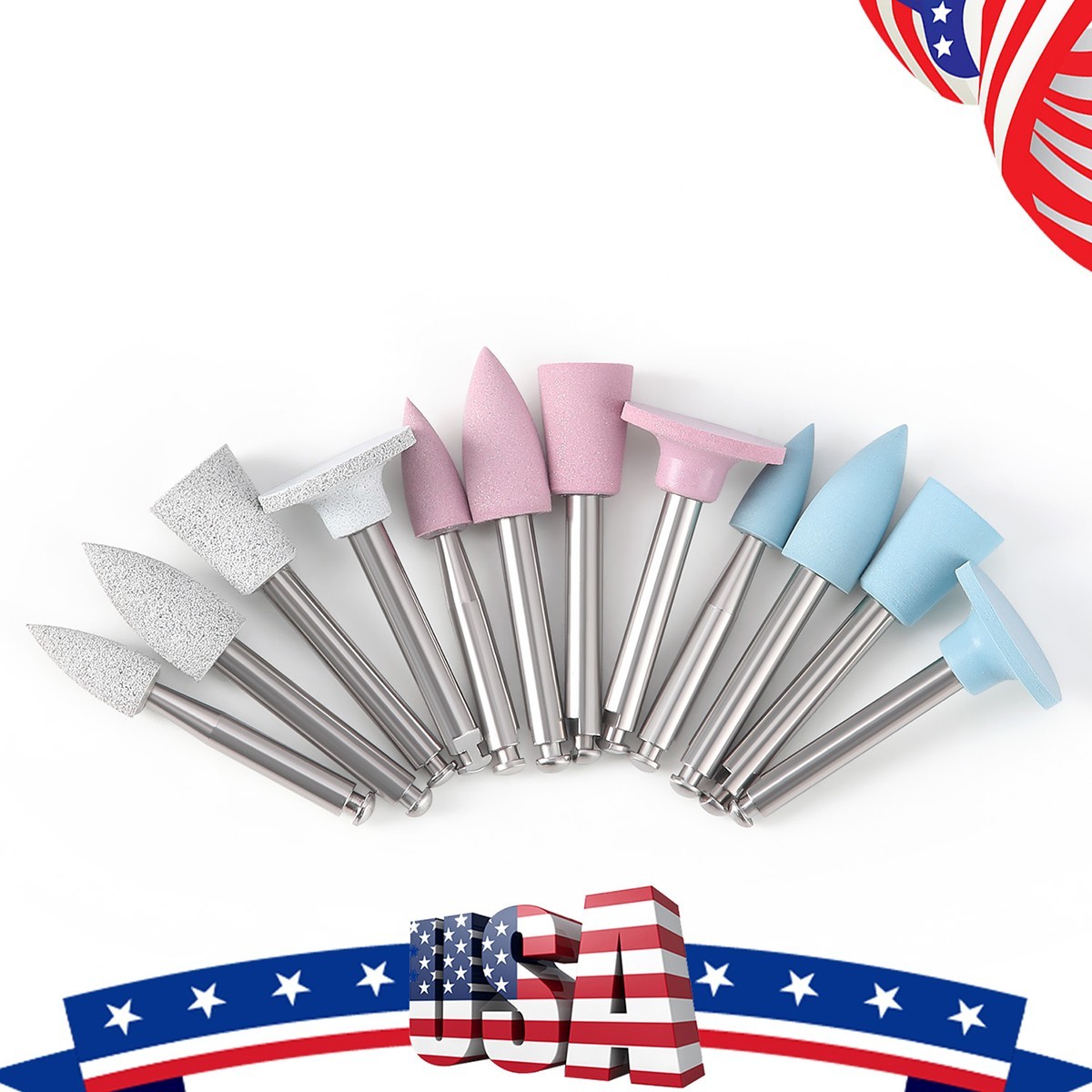 Dental Silicone Composite polishing kit Coarse Medium Fine RA For Contra Angle