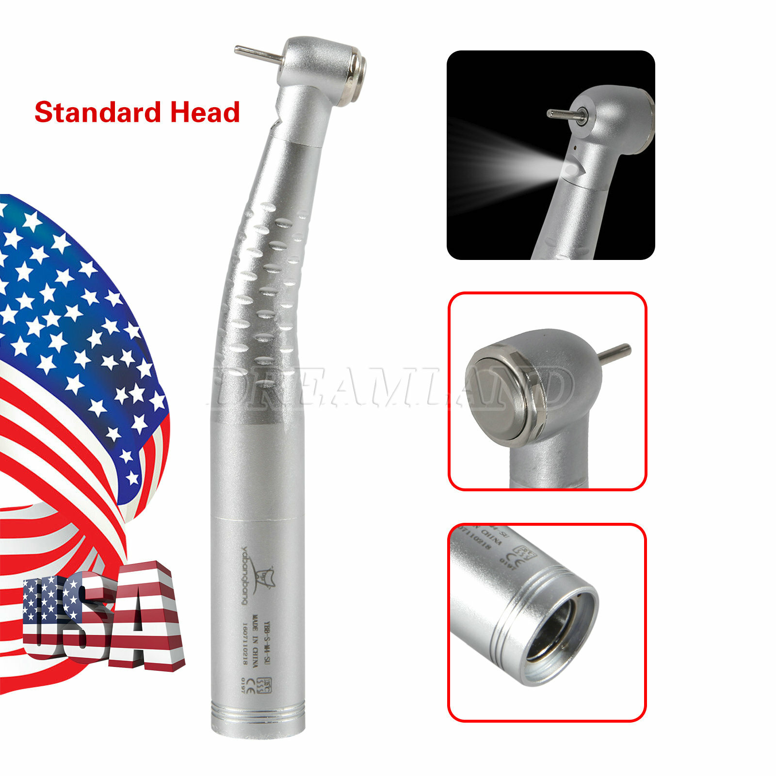 Dental Fiber Optic High Speed Handpiece /6Hole 360° Swivel Quick Coupler YB6/YD6