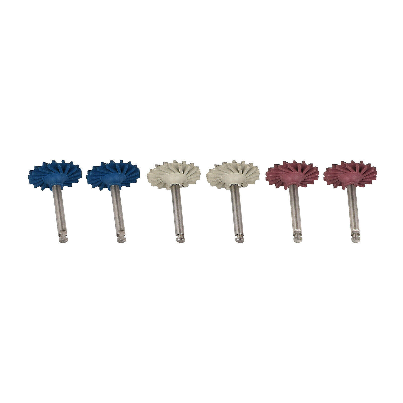 6 Pcs/Set Dental Rubber Composite Polishing Diamond System RA Disc 14mm Wheel