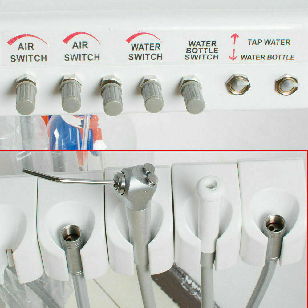 Portable Mobile Dental Delivery Unit System Cart Treatment Compressor 4-Hole USA