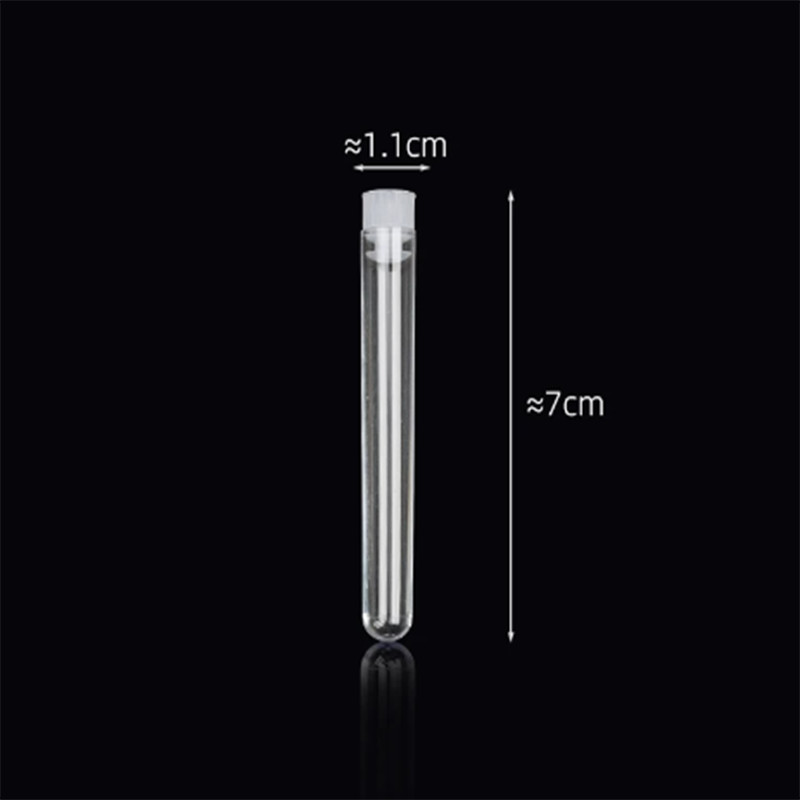 1/5/10/20/50/100Pcs Plastic Clear Lab Test Tubes Vial Sample Container Bottles