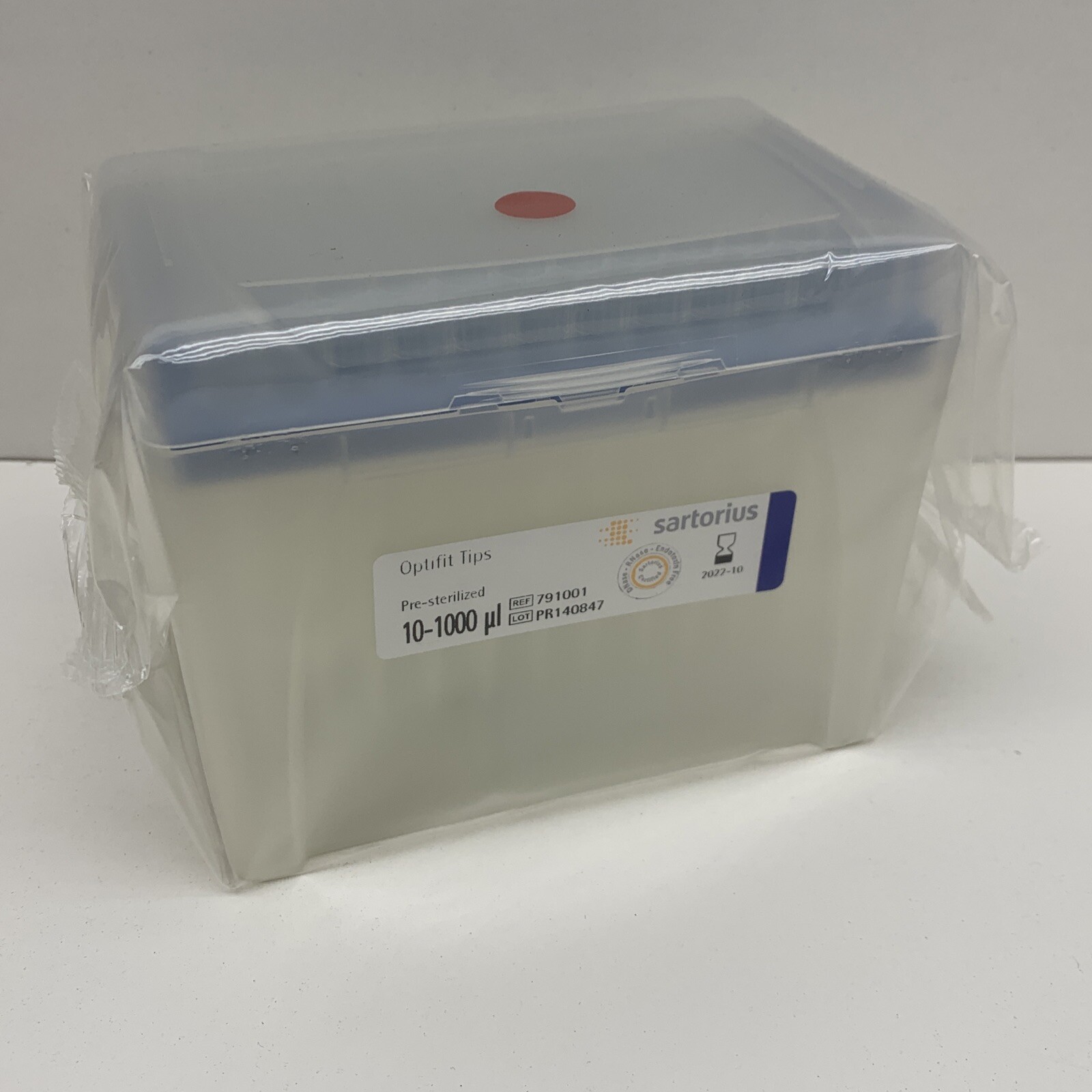 (19-Racks) Sartorius 791001 Sterile Optifit Pipette Tip 10-1000uL EXPIRED 2022