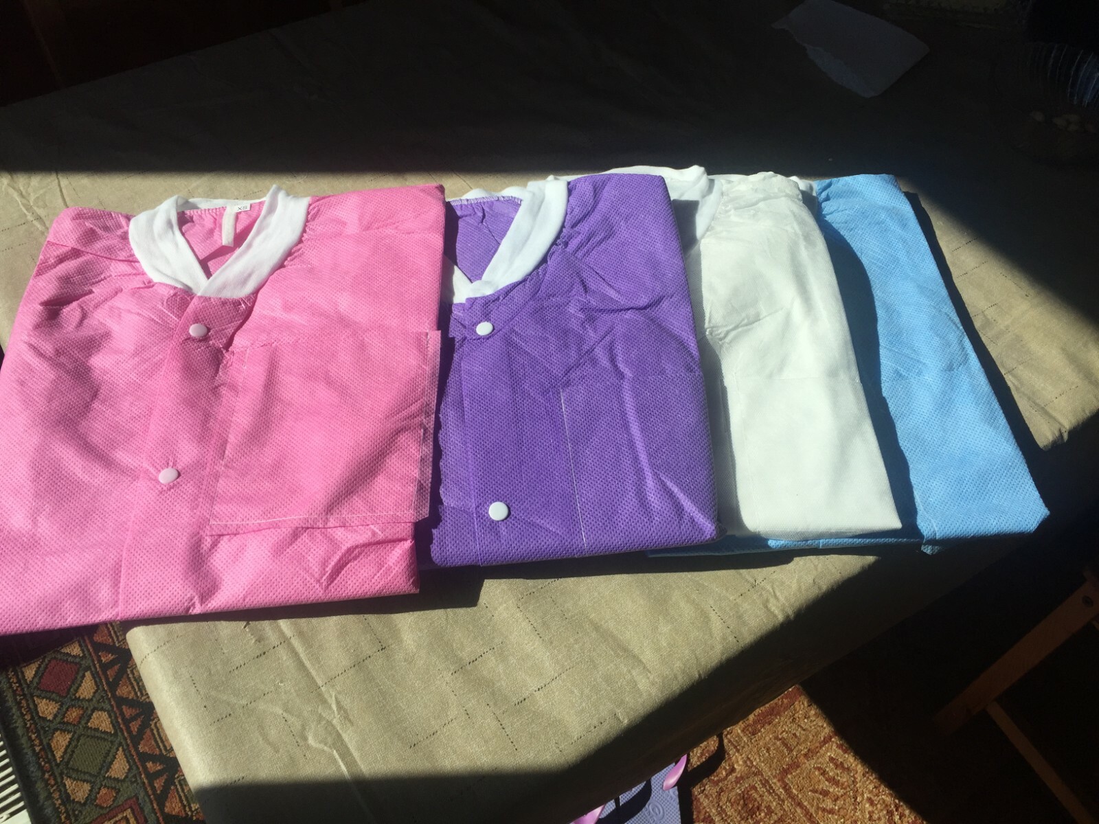 DISPOSABLE JACKETS, 3 POCKET HIP LENGTH, BLUE , XSMALL(6208) 50/CS