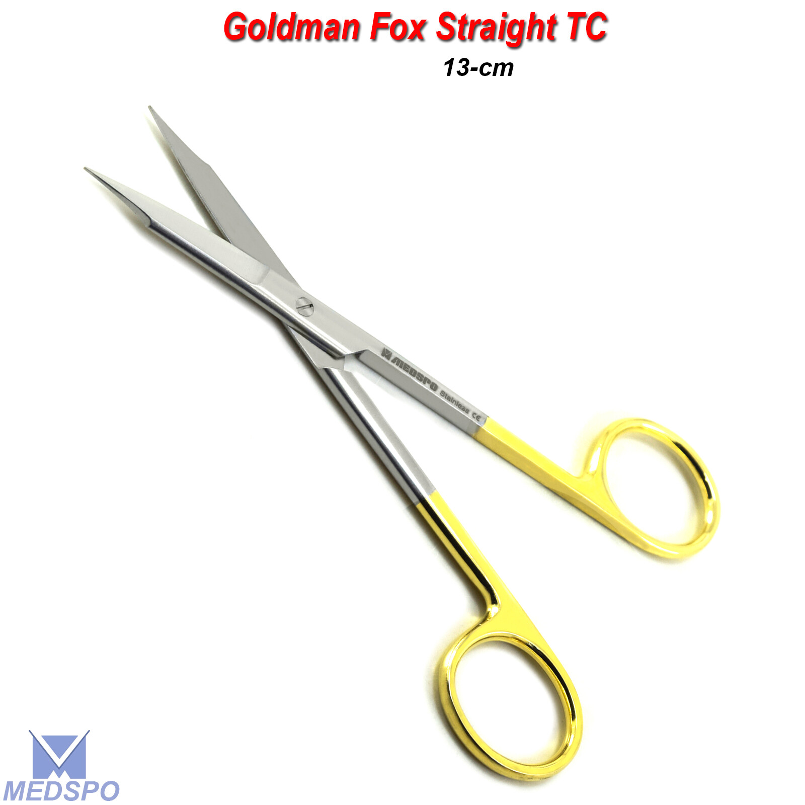 Surgical Operating Scissor Tissue Suturing Dental Goldman Fox Scissors TC Shear