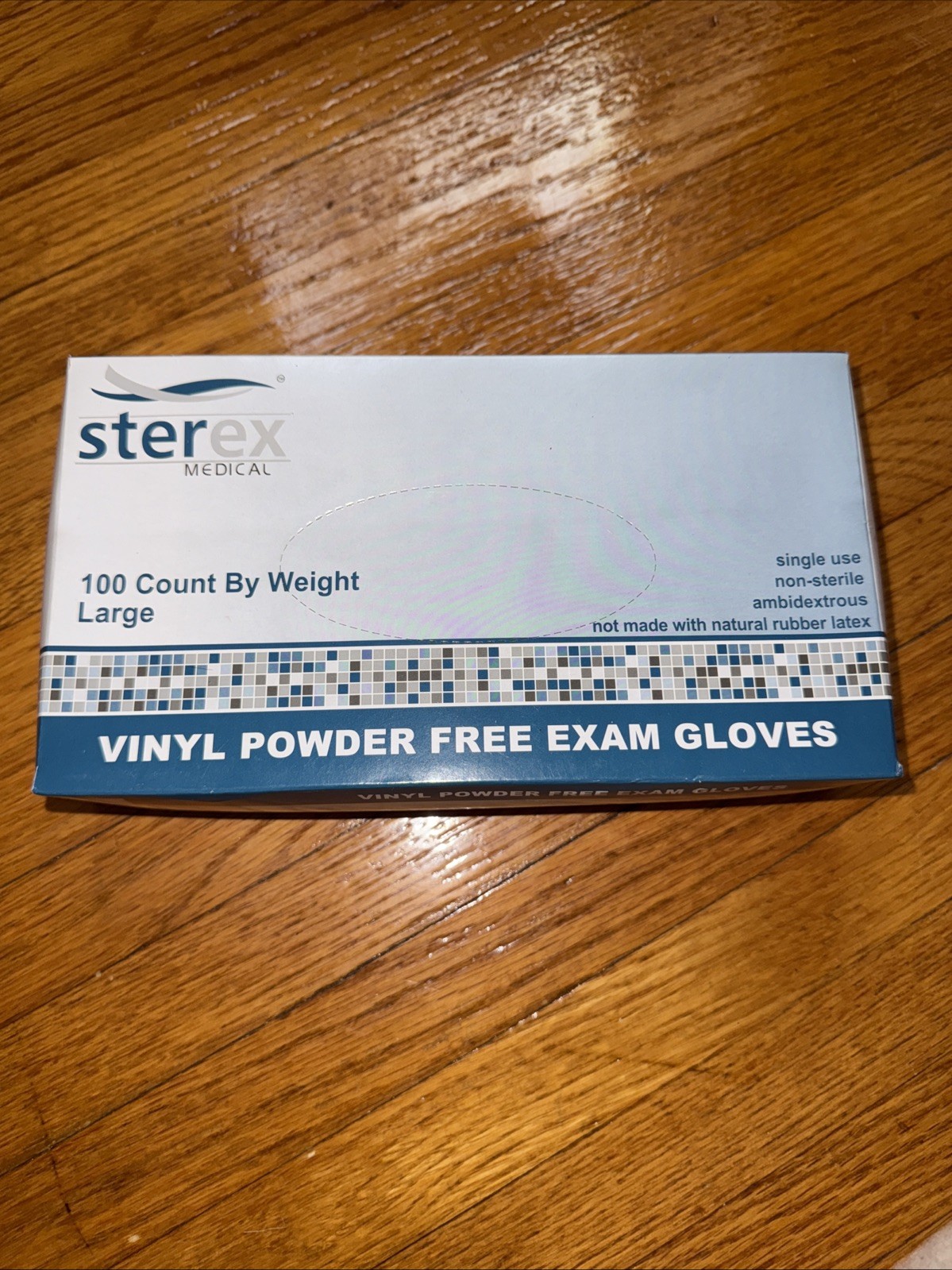 Sterex Vinyl Gloves 100 Count By Weight Large