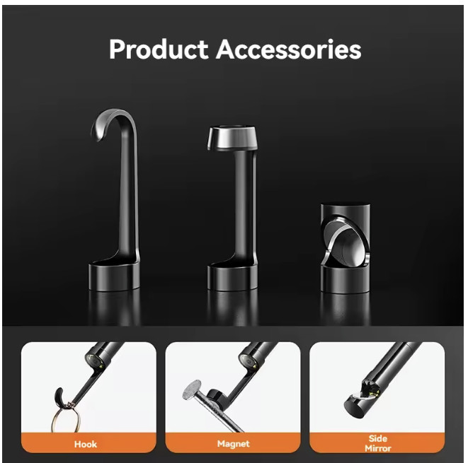 1920P HD Endoscope Borescope 8mm Inspection Snake Camera for iPhone Android iOS