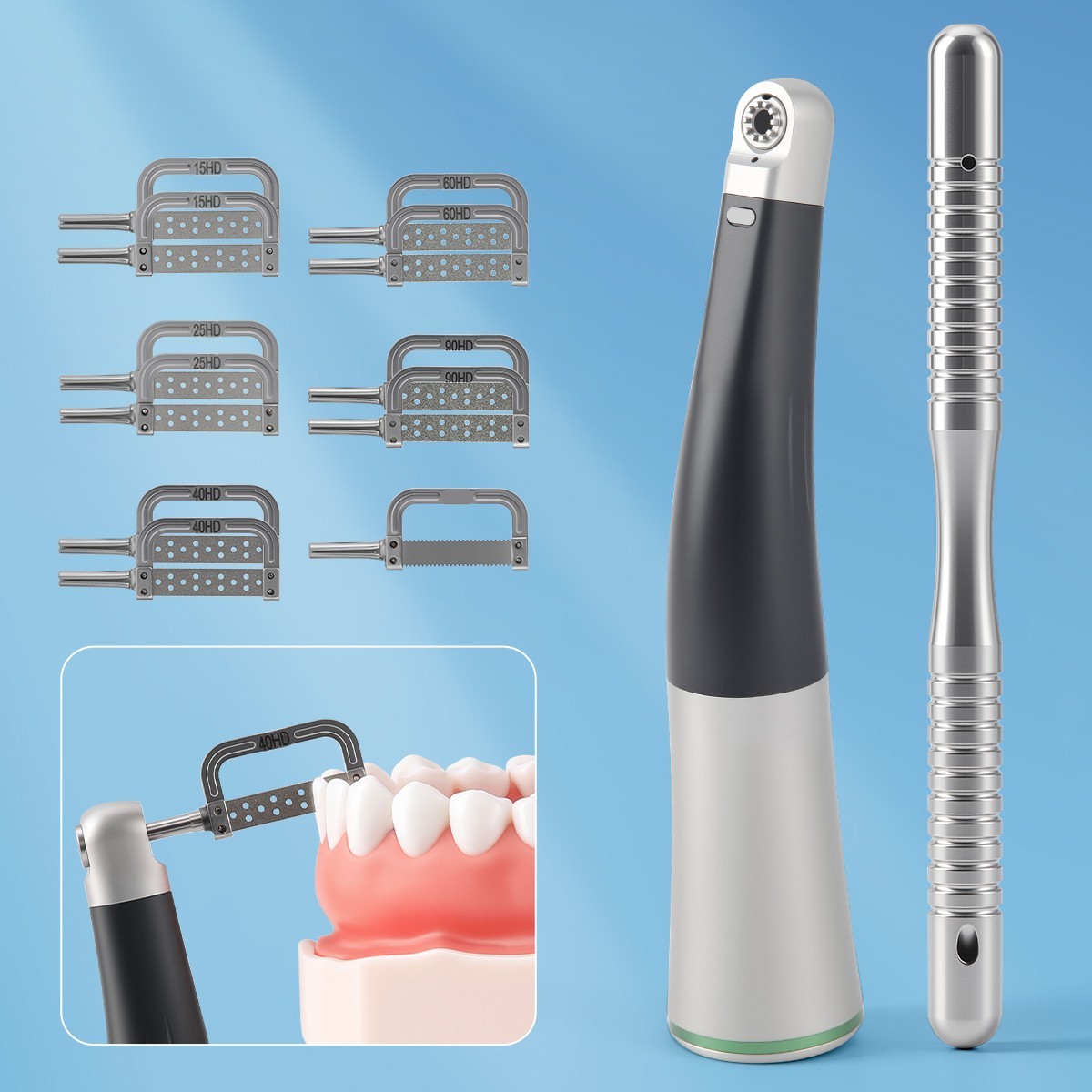 Dental 4:1 Reduction Contra Angle Interproximal Stripping IPR System Handpiece