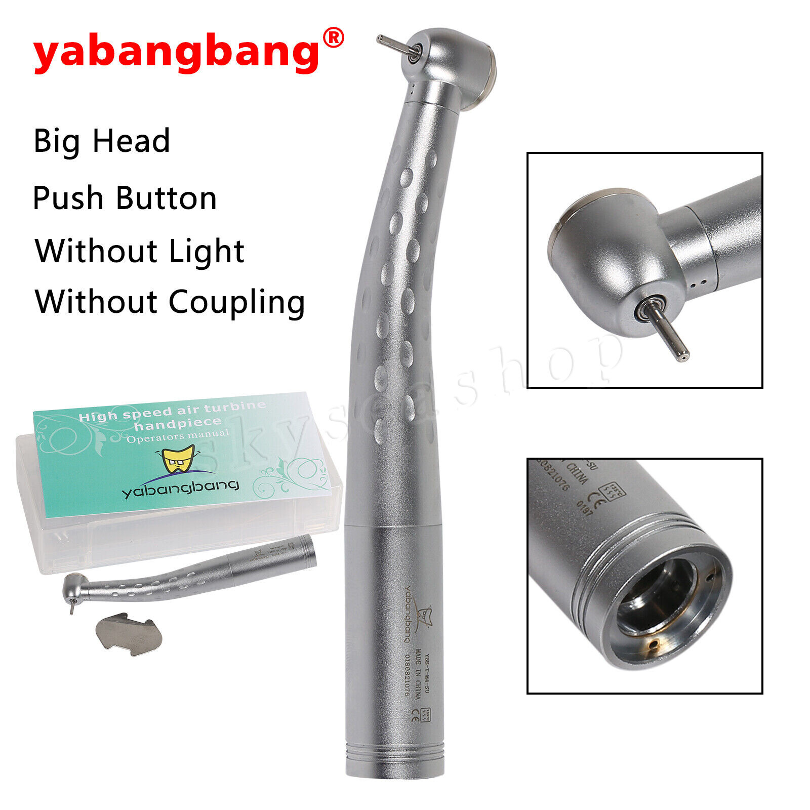 Dental High Speed Handpiece Torque Head Single Spray for Kav Coupling / Rotor