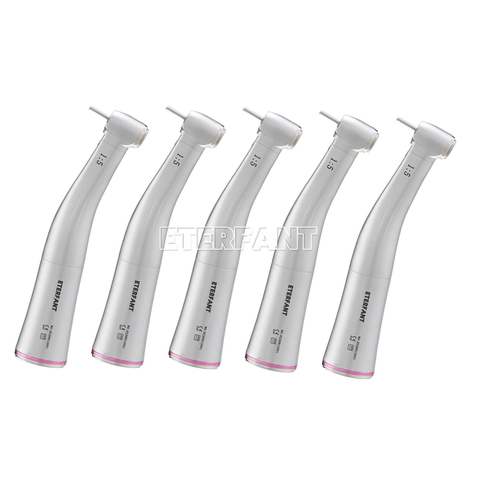 ETERFANT Dental 1:5 Increasing Contra Angle LED Optic Fiber F/NSK Electric Motor