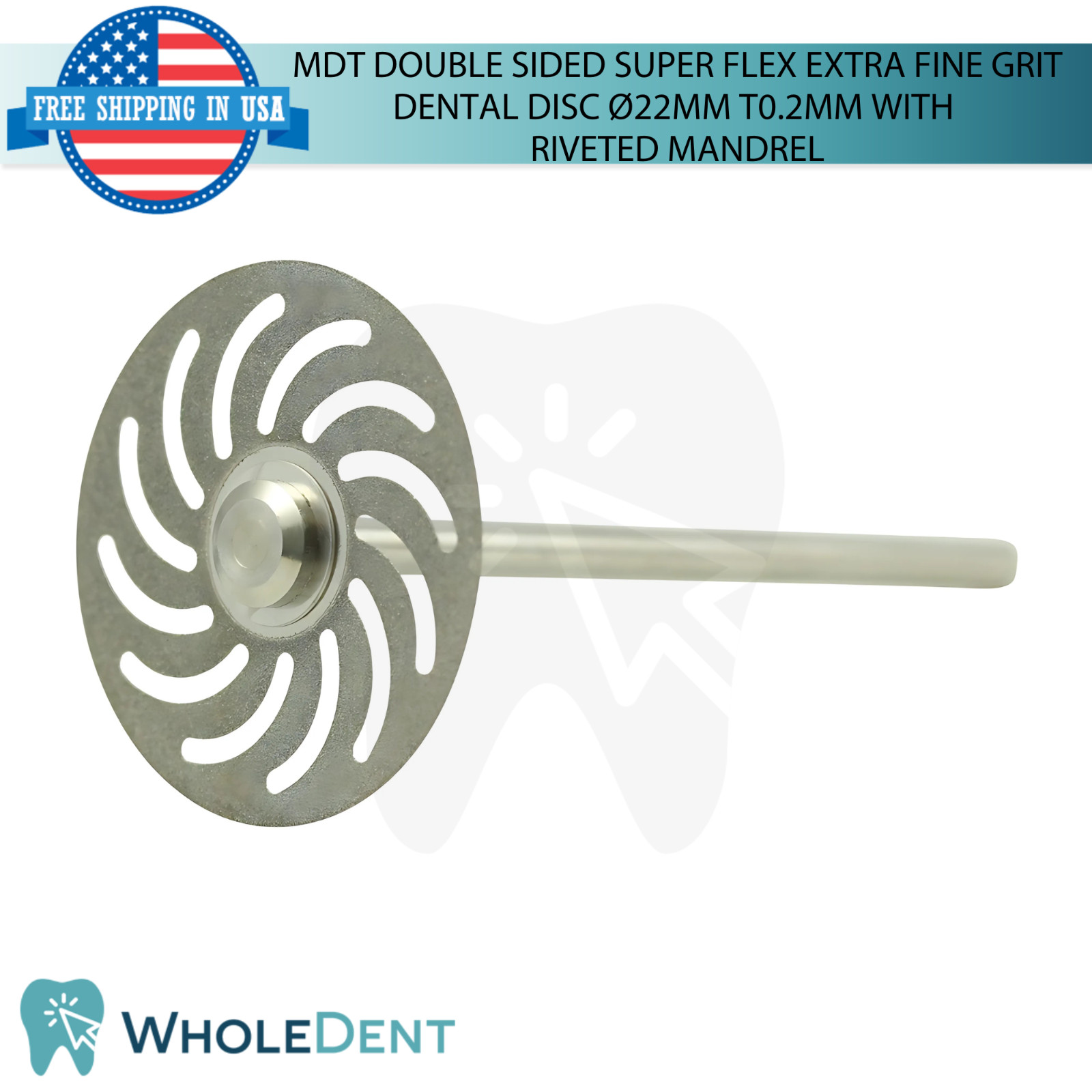 Double Sided Super Flex Extra Fine Grit Dental Lab Disc Ø22mm Thickness 0.2mm