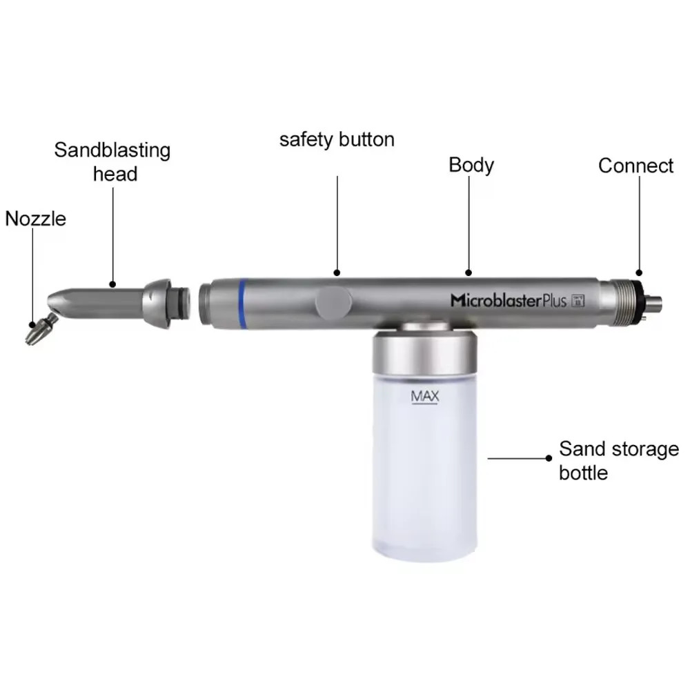 Dental Aluminum Oxide Micro Blaster Air Abrasion Polish Sandblaster 4 Hole