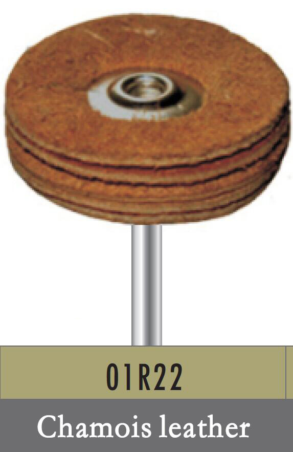 10 PCS Bomaoer Dental lab Polishing brush Wheel Shape 22mm Chamois leather