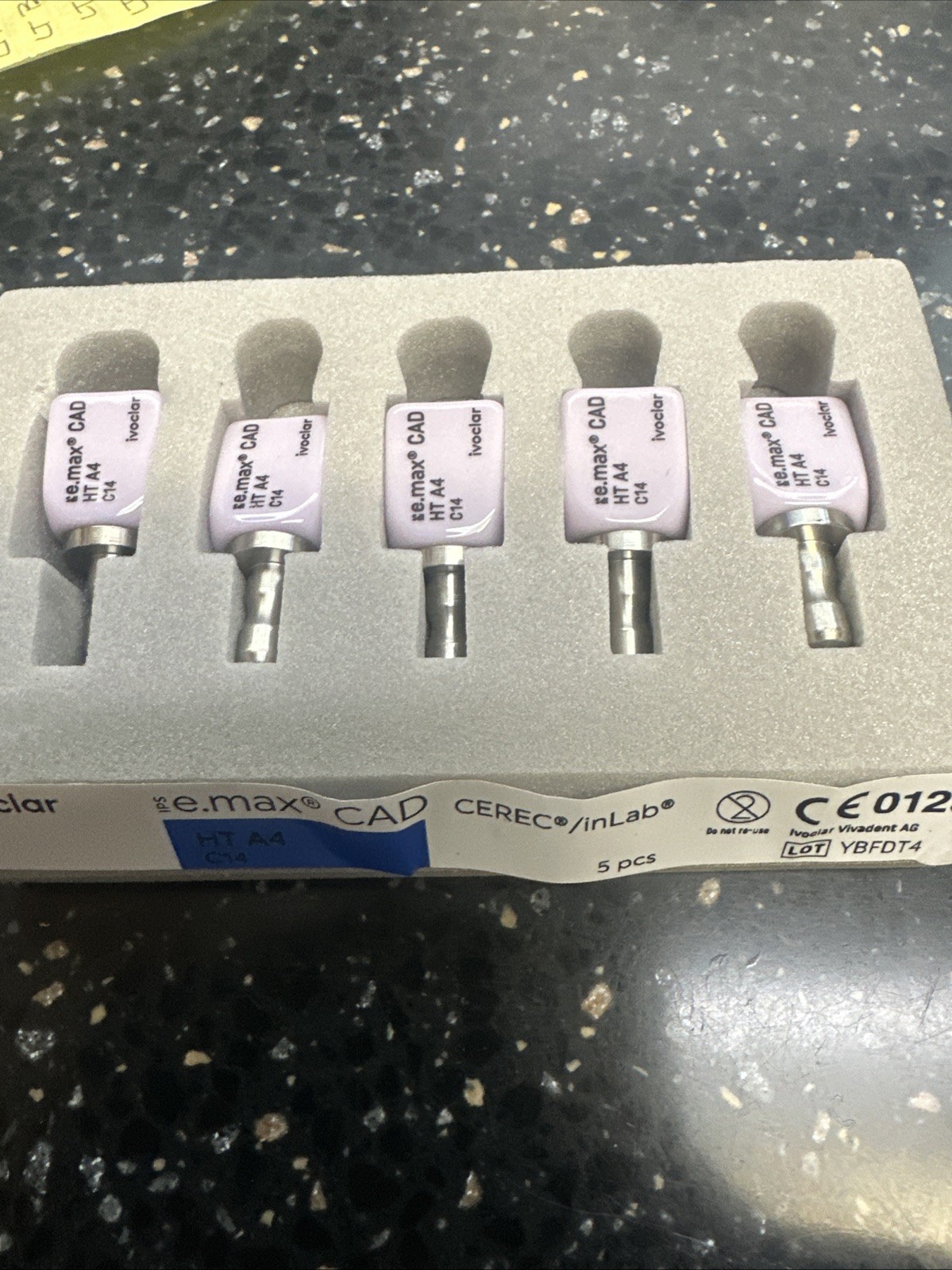 HT A4 C14 Ivoclar EMAX CAD CEREC/inLab Blocks (5/Pk) SEALED BOX!