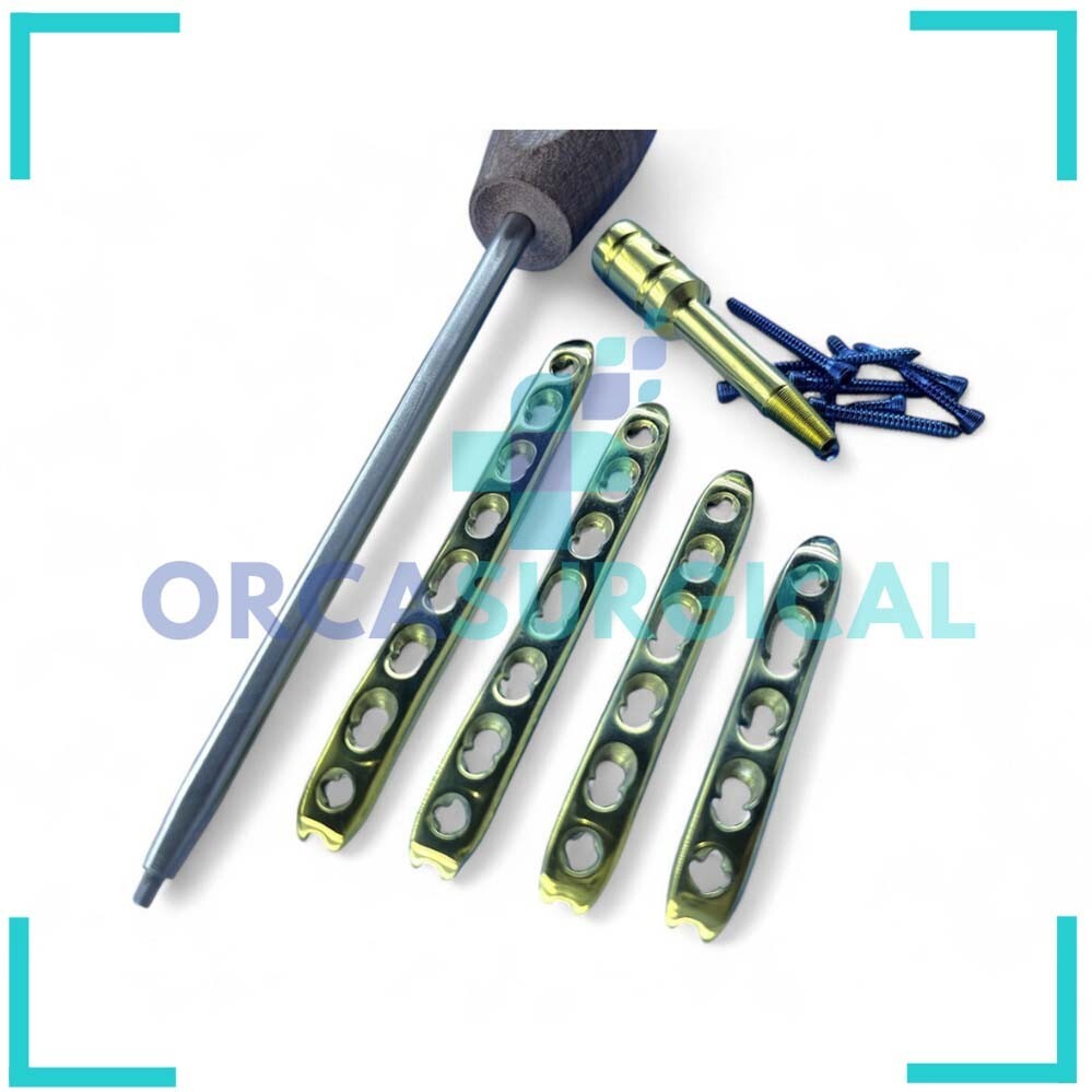 Dorsal Locking-Dist Radius Variable Angle Straight 5- 8 hole plate & Screw 42pc