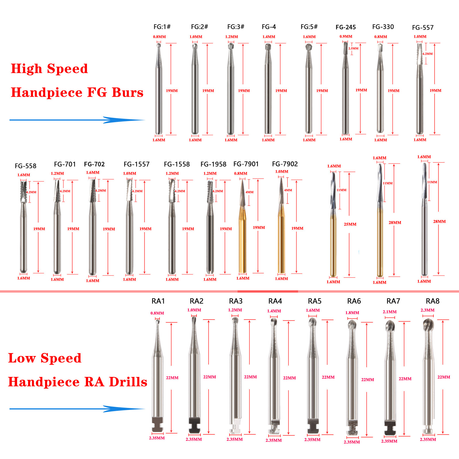 Dental Surgical/ Tungsten Carbide Burs Endo Bur For High Low Speed Handpiece VIP