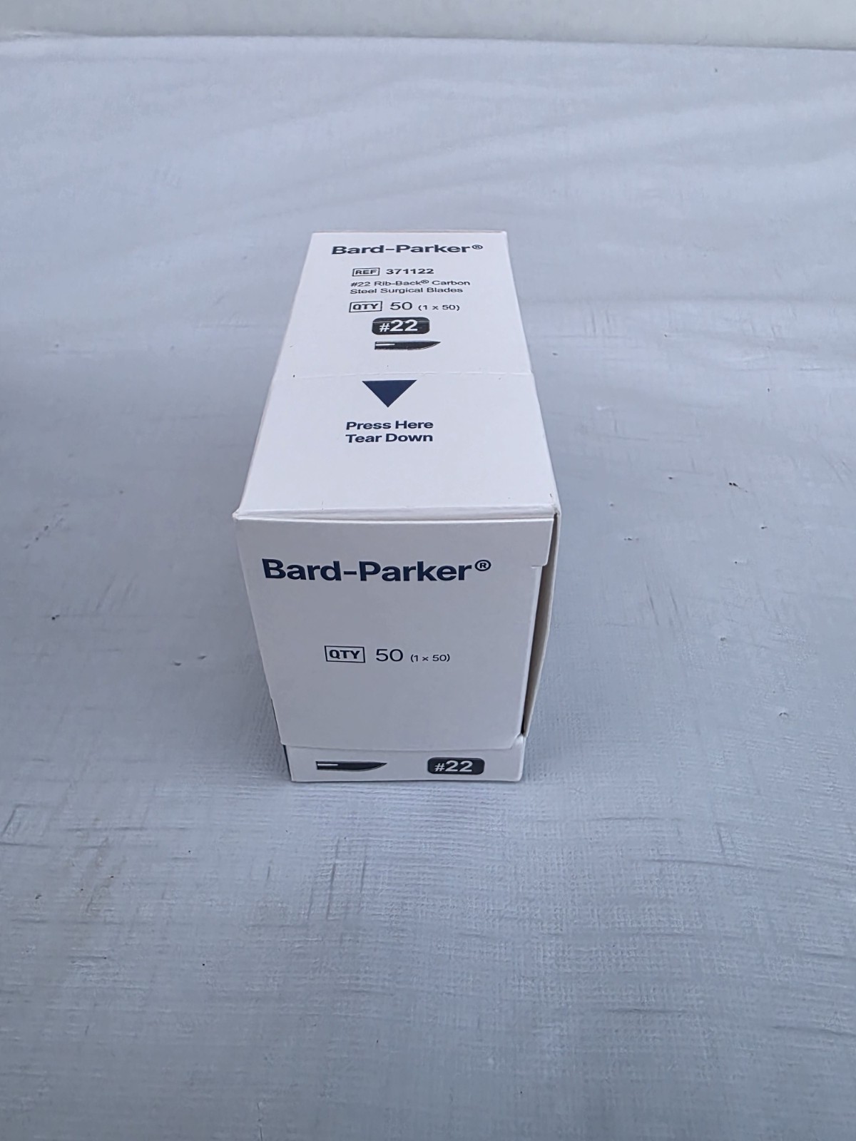 Bard-Parker Sterile Surgical Blades Carbon Steel No. 22 Box of 50 Exp 2030