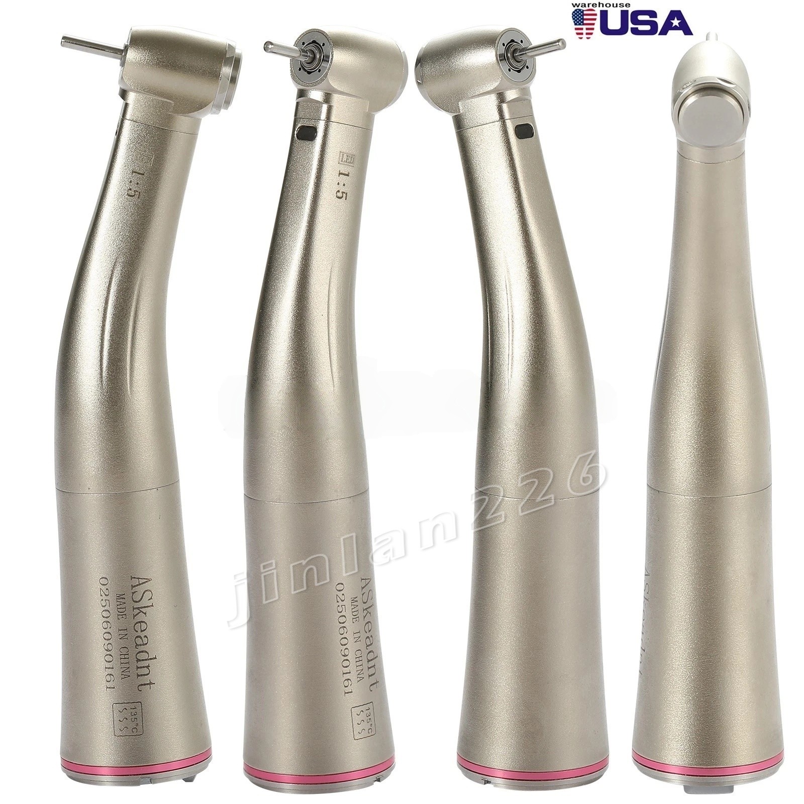Dental 1:5 LED Contra Angle Handpiece FOR Electric Motor MT2 MT3