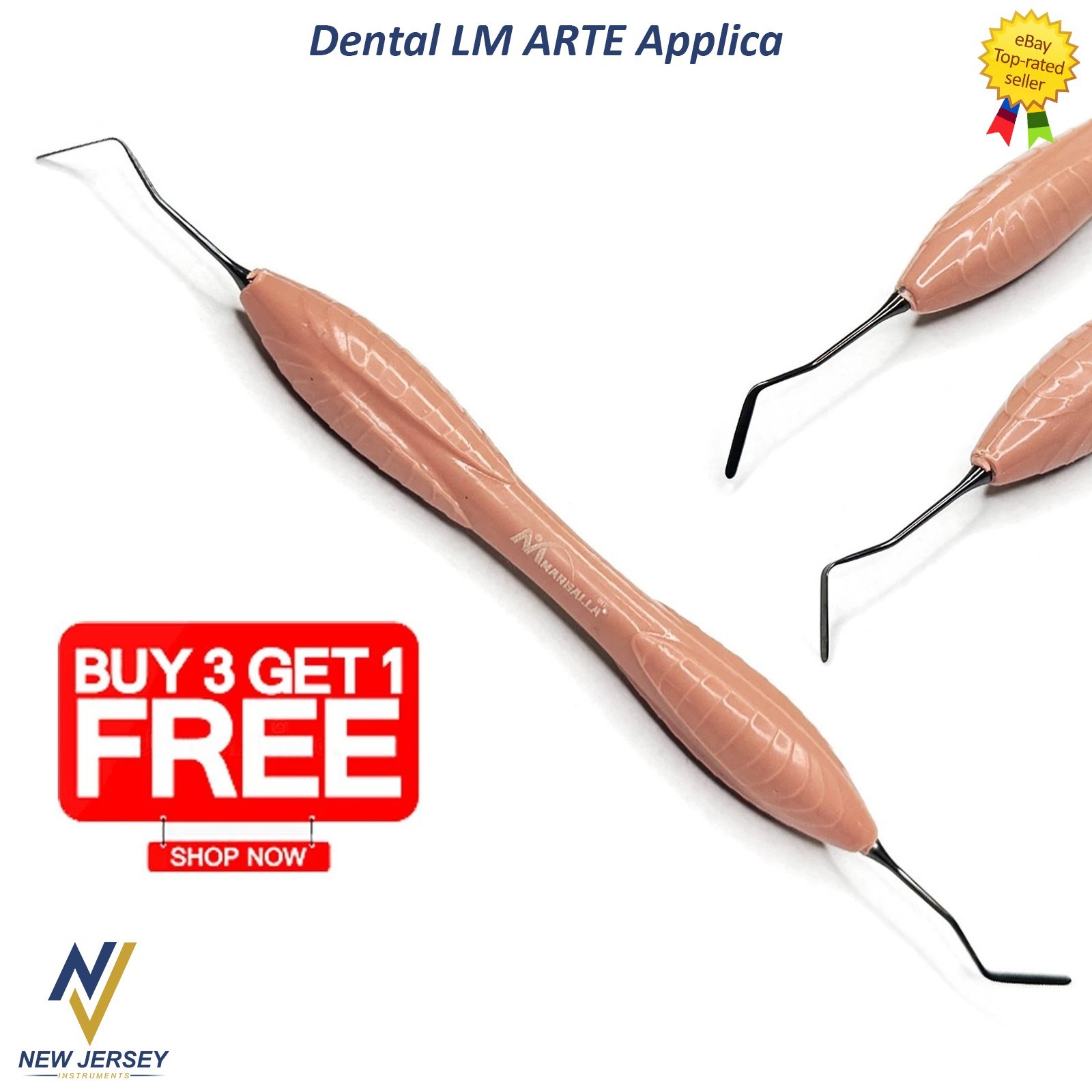 Set of 10 LM Arte Composite Filling & Restorative Instrument Silicone Handle
