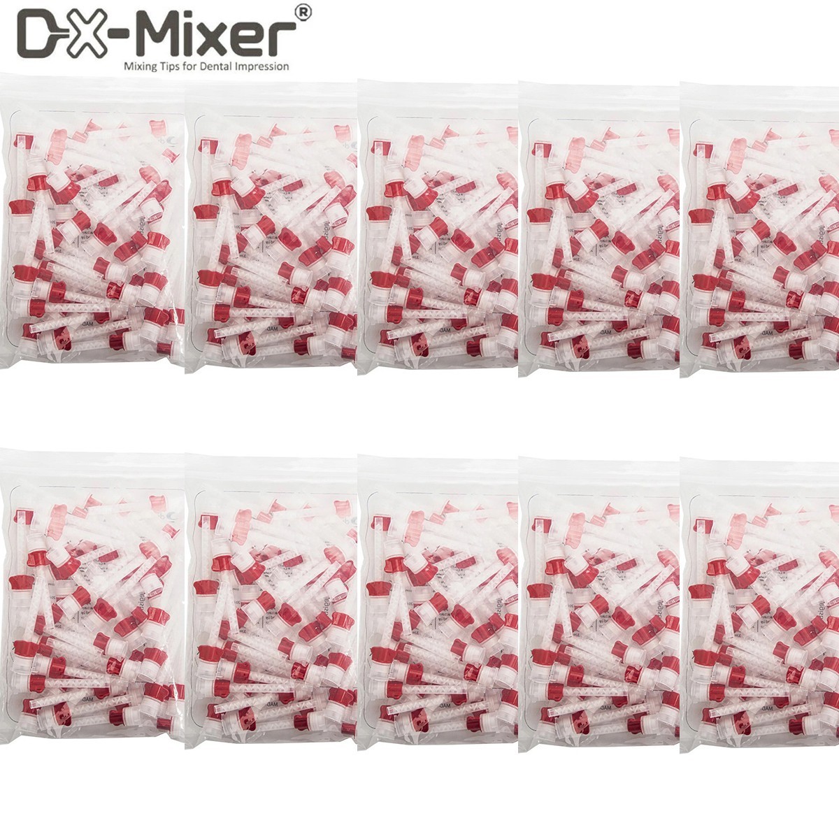 10Pack Dental DX-Mixer Impression Material HP Mixing Tips Medium Body 5.4mm