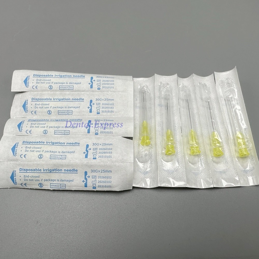 100pcs/Pack Dental Endo Irrigation Needle Syringe Tips Disposable 27G/30G 25mm