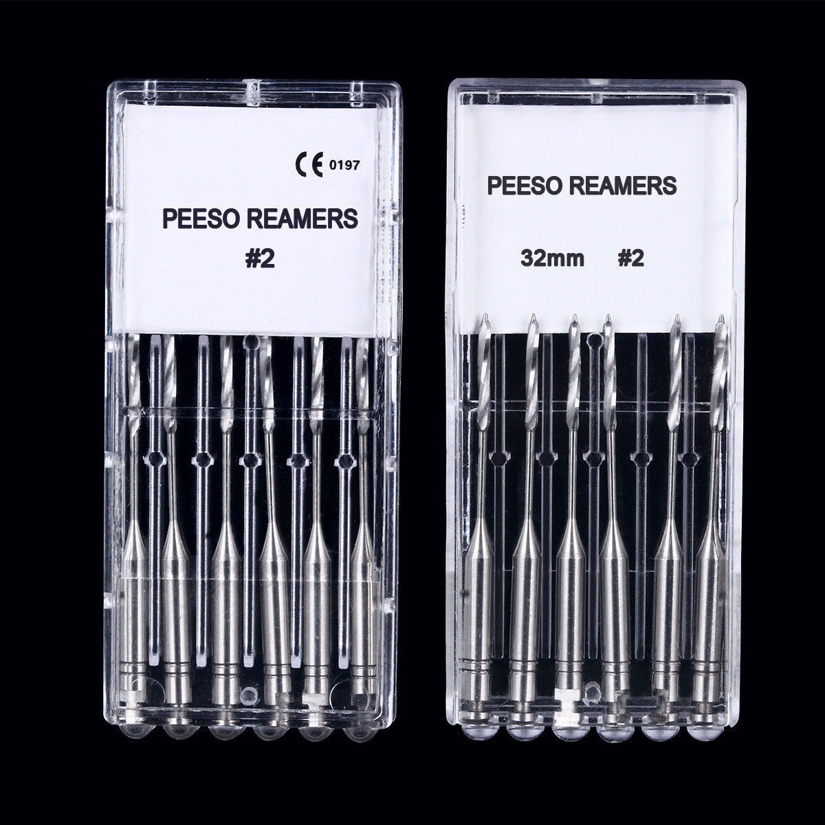 6 Pcs Dental Peeso Reamers Endodontic Stainless Steel Endo Root Canal File Burs