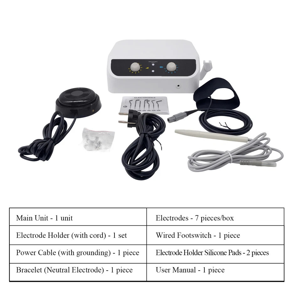 High Frequency Dental Electrosurgery Unit with Handpiece and 7PCS Electrodes USA