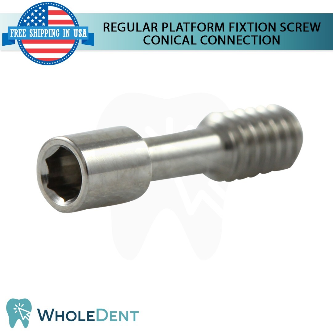 20x Dental Titanium Fixation Screw RP Conical 2.65mm Hex Regular Platform