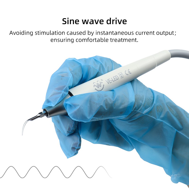 Dental Ultrasonic Scaler Remove Calculus Scaler Unit with 10 Tips and Handpiece