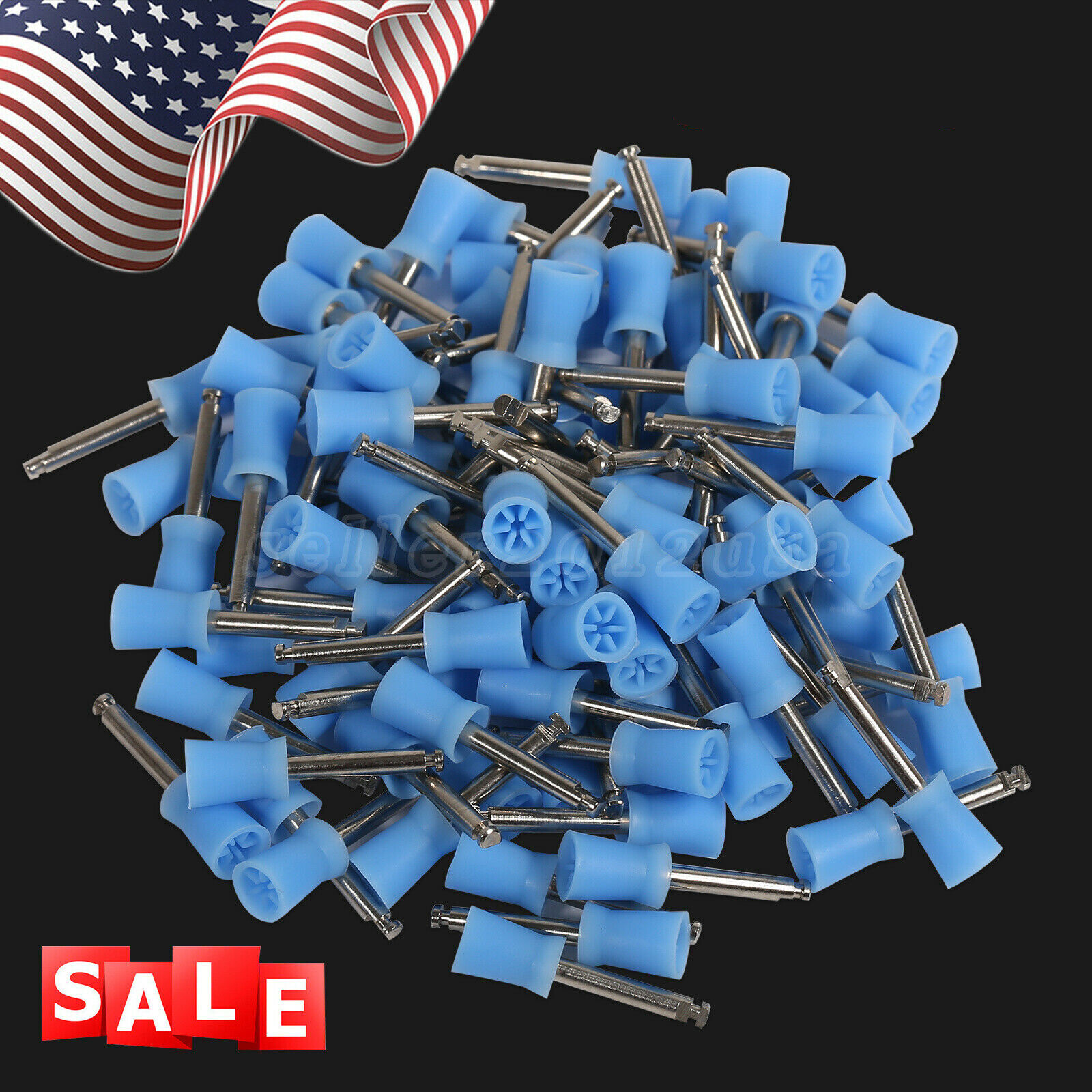 Dental Prophy Tooth Polish Polishing Cups Brushes Latch Type Rubber Blue usa