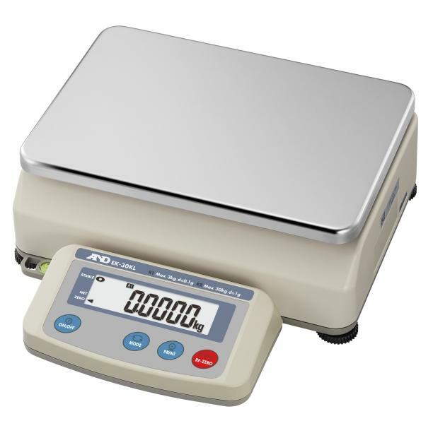 AA&D, EK-30L, Dual Range Compact Bench Scale, 3/30 kg x 0.1/1 g