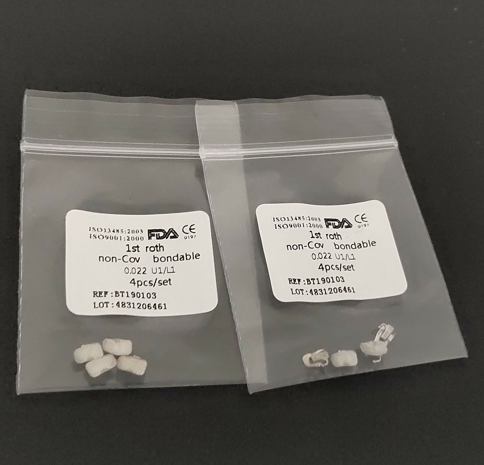 50Sets Dental Buccal Tubes Roth Mbt 1st 2nd U1/L1 0.022 Non-Cov 200 Pieces