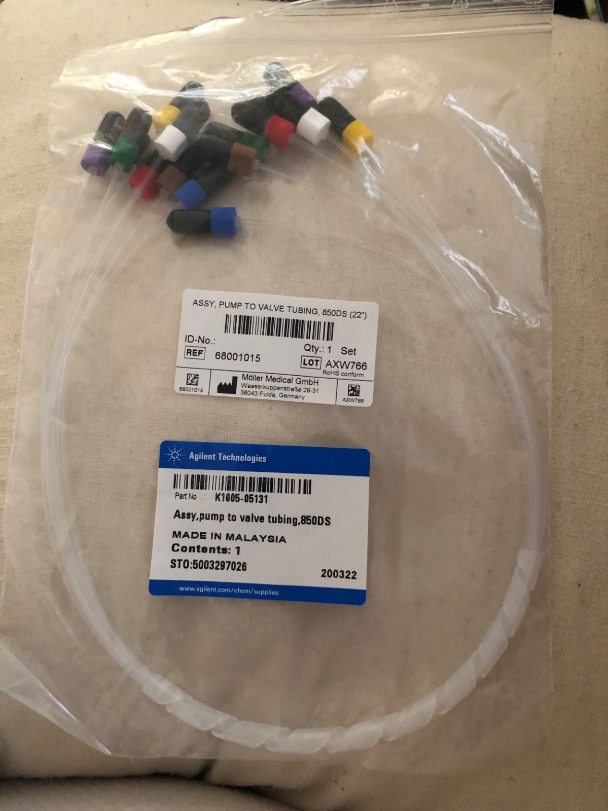 Agilent Technologies K1005-05131 Pump to Valve Tubing 850DS NEW
