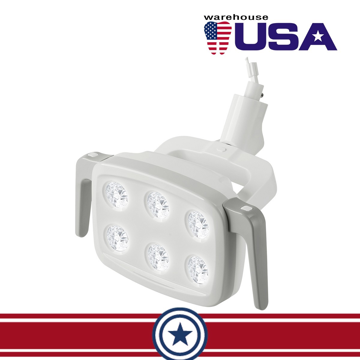 Dental Oral Cold Light Lamp For Chair Unit 6 LED Brightness Infrared sensor